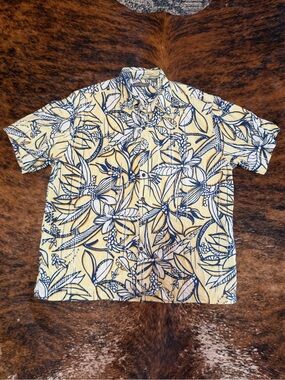 Men’s Hawaiian Button Short Sleeve shirt Koa Road XL 100% Cotton Floral Print